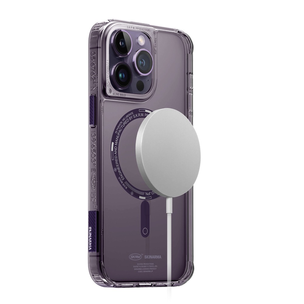 iPhone 14 Pro Kılıf SkinArma Şeffaf Airbag Tasarımlı Magsafe Şarj Özellikli Saido Kılıf