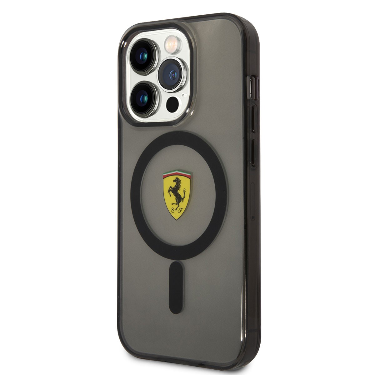 iPhone 14 Pro Max Kılıf Ferrari Magsafe Şarj Özellikli Yarı Transparan Dizayn Kılıf