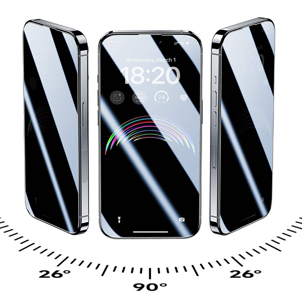 iPhone 14 Pro Benks V Pro Ultra Shield Privacy 0.3mm Ekran Koruyucu + Kolay Uygulama Aparatlı