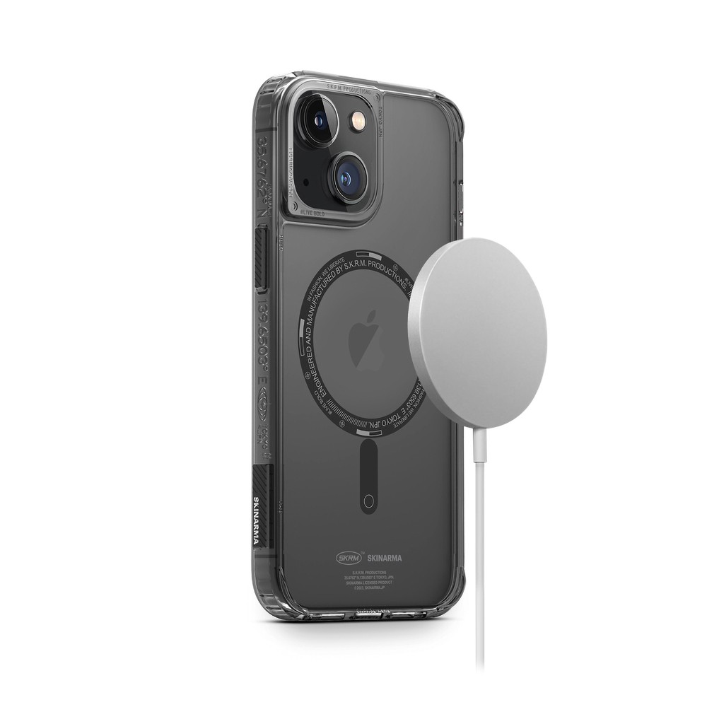 iPhone 14 Kılıf SkinArma Şeffaf Airbag Tasarımlı Magsafe Şarj Özellikli Saido Kılıf