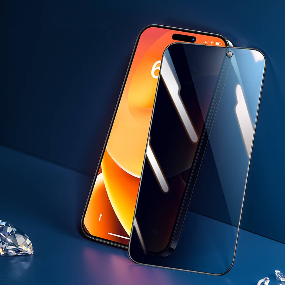 iPhone 14 Pro Hidrofobik Ve Oleofobik Özellikli Benks Privacy Air Shield Ekran Koruyucu 10'lu Paket