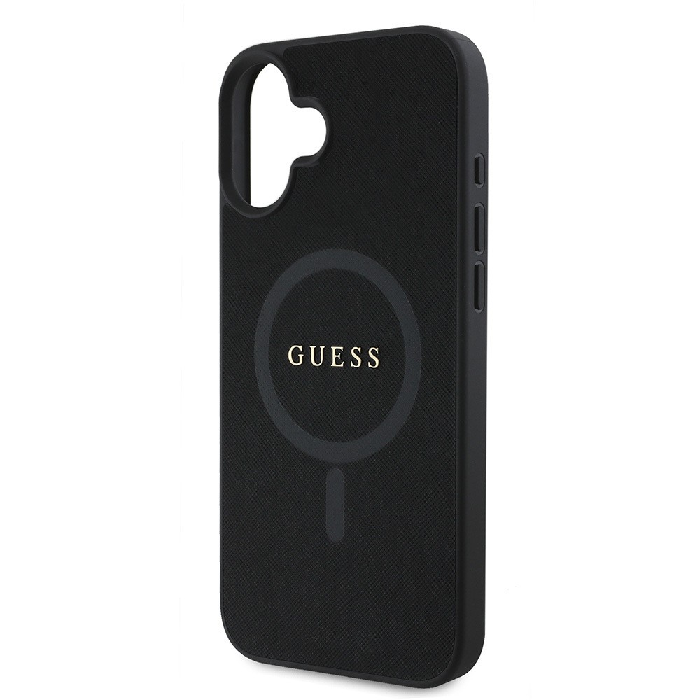 iPhone 16 Kılıf Guess Orjinal Lisanslı Magsafe Şarj Özellikli Yazı Logolu Saffiano Classic Kılıf