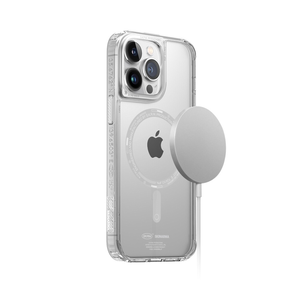 iPhone 14 Pro Kılıf SkinArma Şeffaf Airbag Tasarımlı Magsafe Şarj Özellikli Saido Kılıf