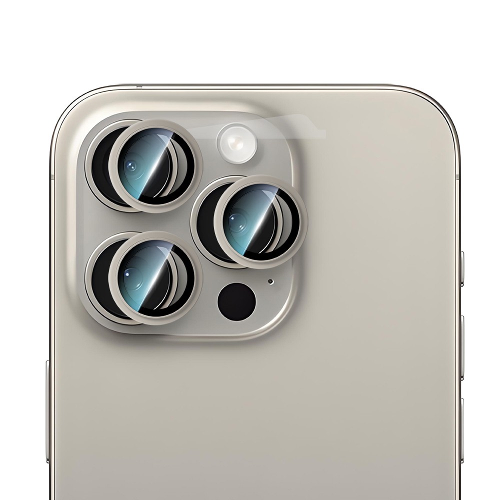 Apple iPhone 16 Pro CaseWorld Alloy Serisi Oleofobik Anti Reflective Kamera Lens Koruyucu