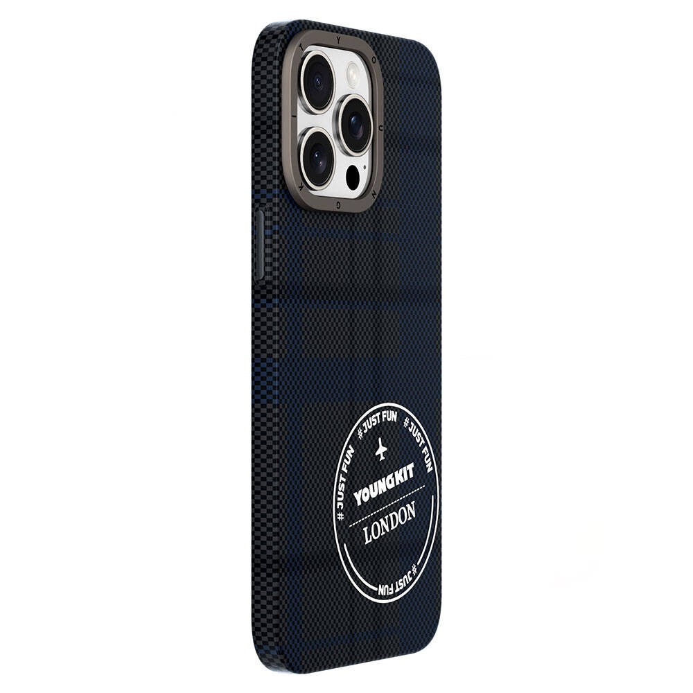 iPhone 14 Pro Max Kılıf Ekose Desenli Youngkit Gezhi Serisi Kılıf