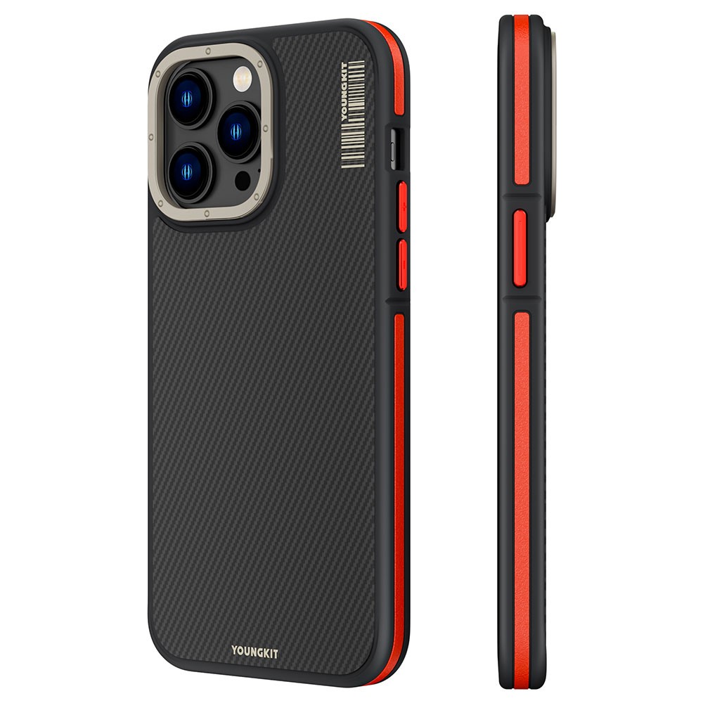 iPhone 14 Pro Max Kılıf Magsafe Şarj Özellikli YoungKit 600D Kevlar Kılıf
