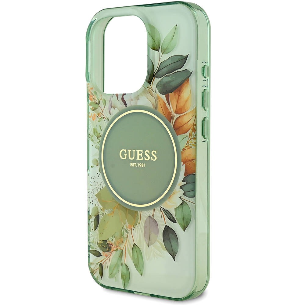 iPhone 16 Pro Max Kılıf Guess Orjinal Lisanslı Magsafe Şarj Özellikli Flower Tonal Circle Kılıf