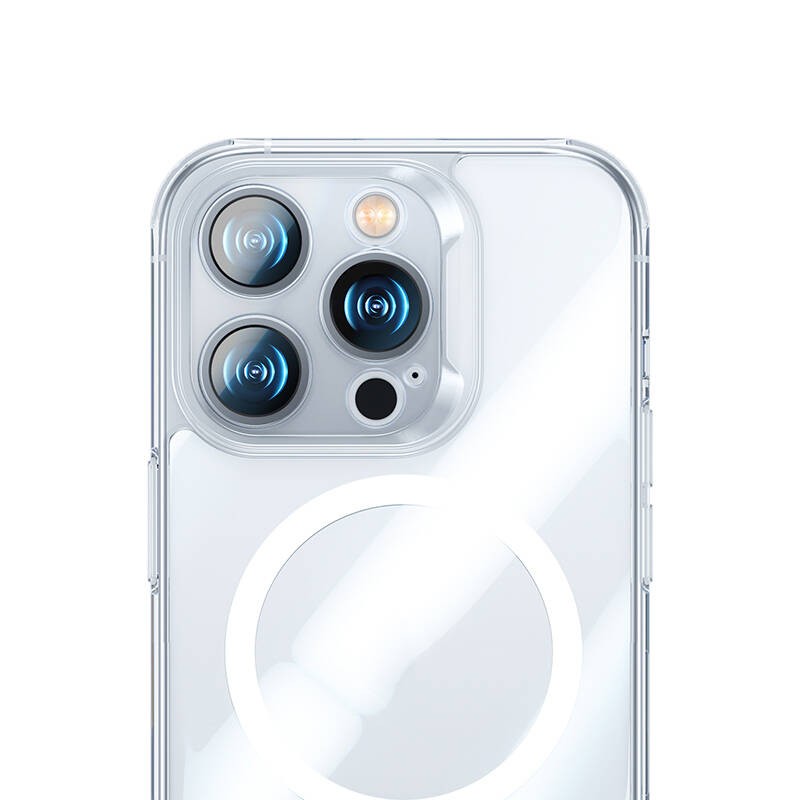 iPhone 14 Pro Max Kılıf Magsafe Şarj Özellikli Benks Magnetic Shiny Glass Serisi Kılıf