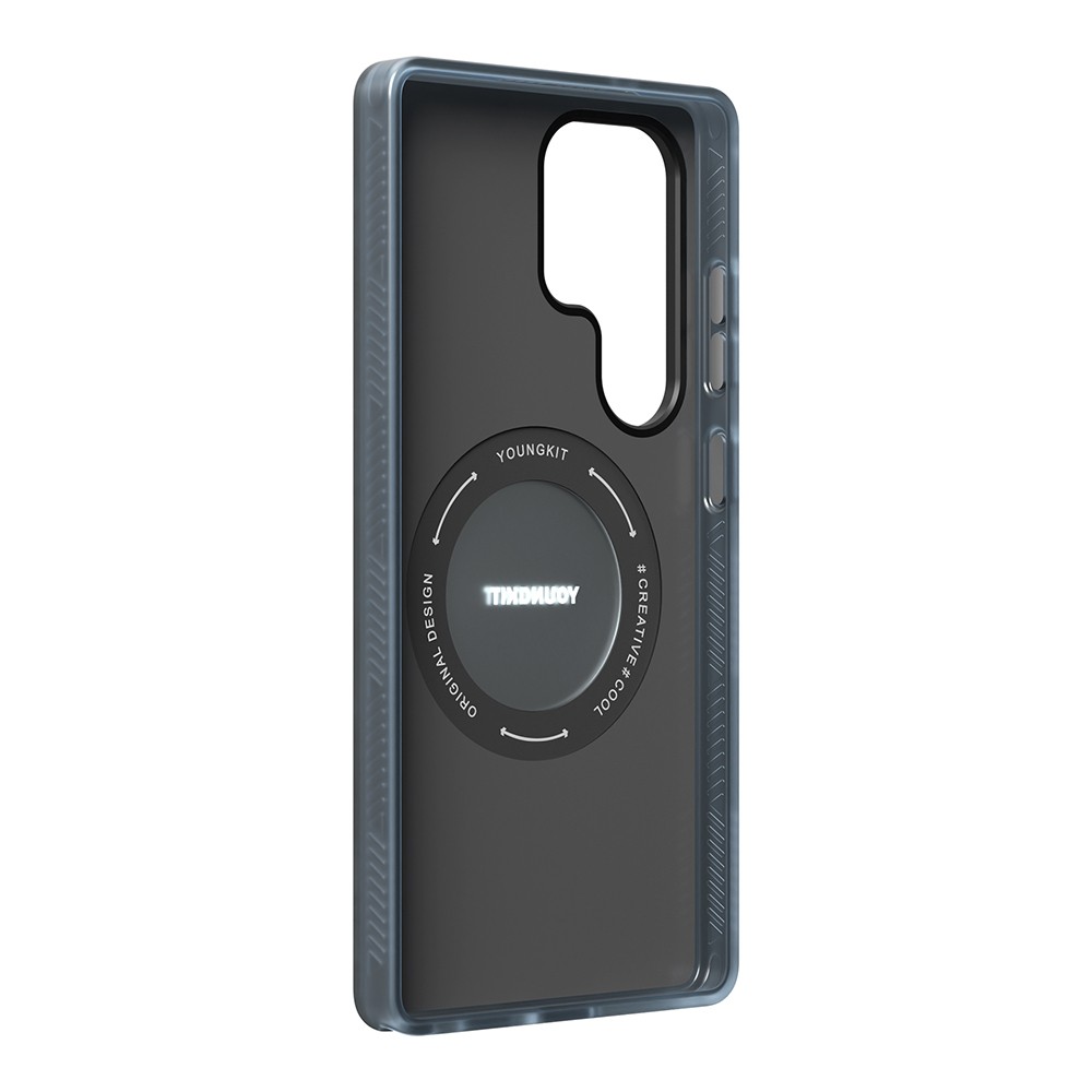 Galaxy S25 Ultra Kılıf M-safe Şarj Özellikli Youngkit 360° Standlı Technology Serisi Kapak