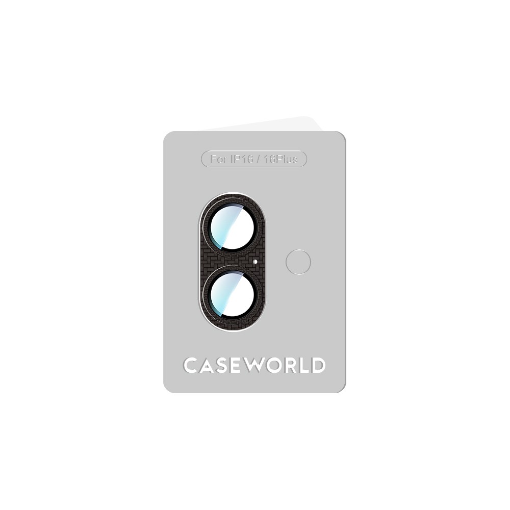 Apple iPhone 16 Plus CaseWorld Karbon Fiber Serisi Anti Reflective Ultra Clear Full Kamera Lens Koruyucu