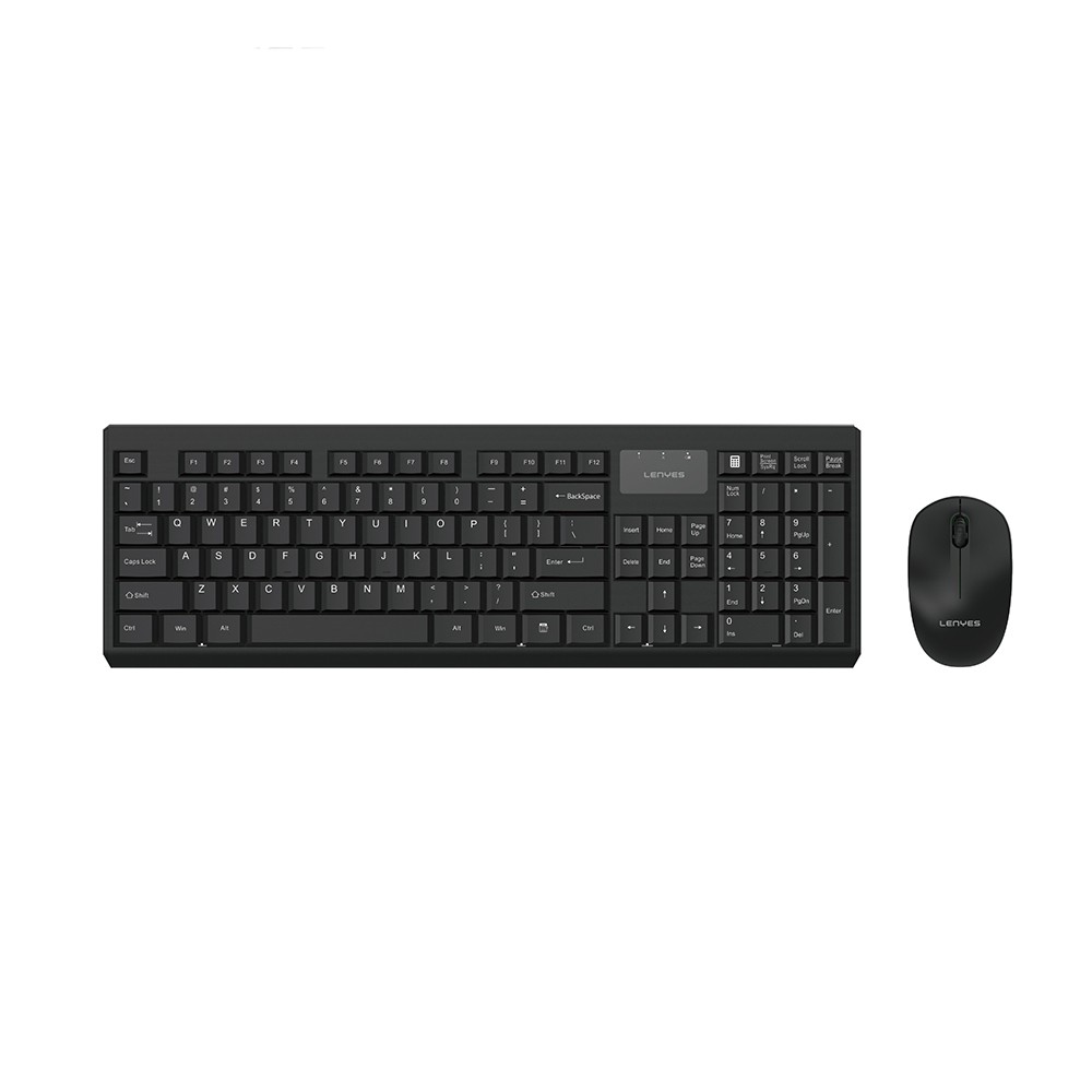 Lenyes WK105 Ergonomik 2in1 2.4G Kablosuz Klavye ve 1200 DPI Mouse Seti