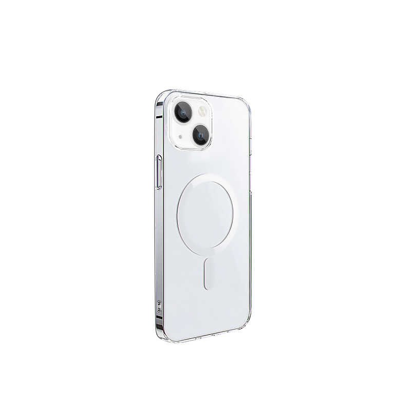 iPhone 14 Plus Wiwu Magsafe Şarj Özellikli Lens Korumalı Şeffaf Silikon Kılıf