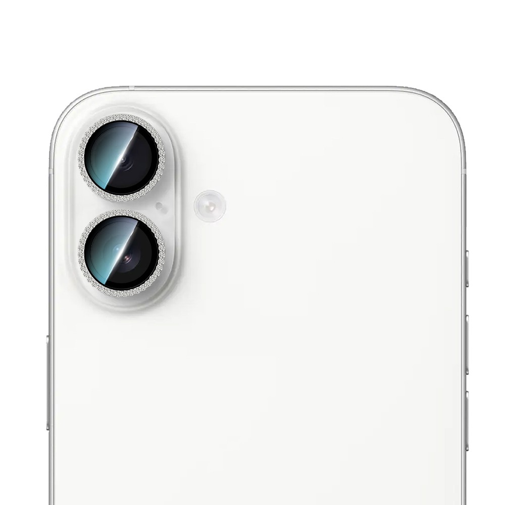 Apple iPhone 16 CaseWorld Alloy Sparkling Diamond Serisi Taşlı Lens Koruyucu