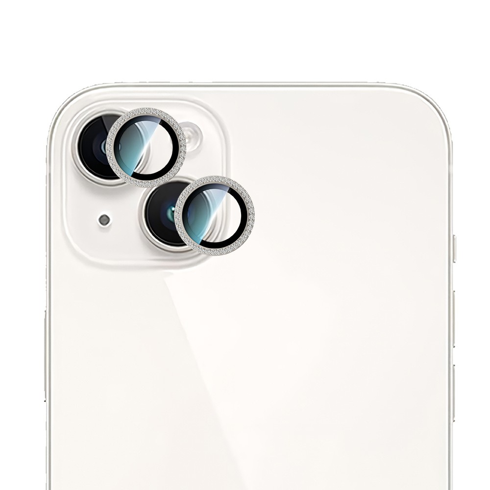 Apple iPhone 15 CaseWorld Alloy Sparkling Diamond Serisi Taşlı Lens Koruyucu