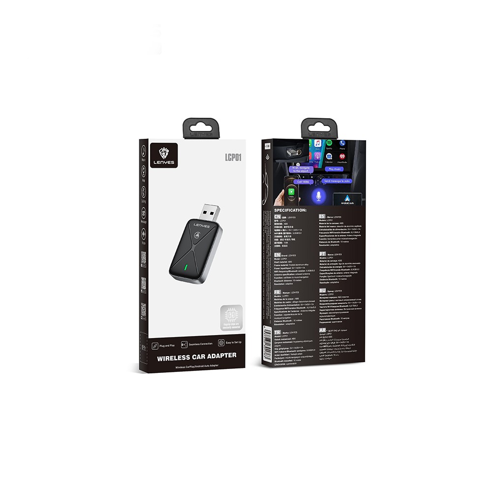 Lenyes LCP01 USB Bluetooth 5.0 Wireless Transmitter Adaptör