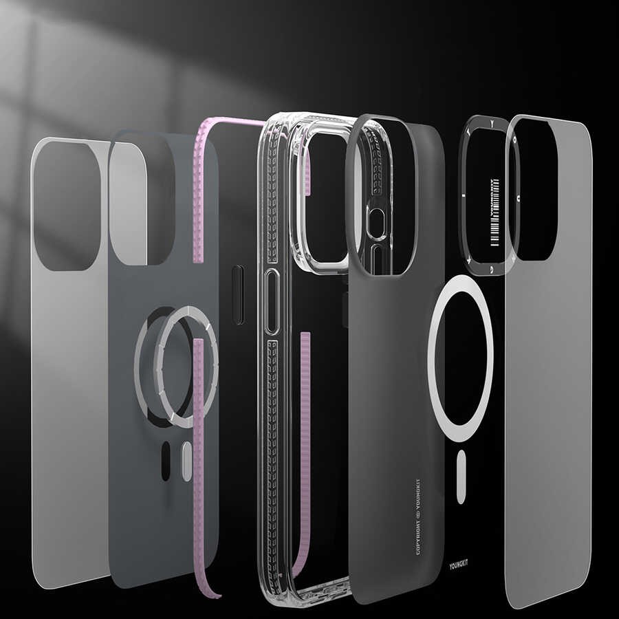 iPhone 14 Plus Kılıf Magsafe Şarj Özellikli YoungKit Exquisite Serisi Kılıf