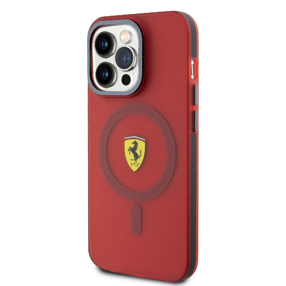 iPhone 15 Pro Max Kılıf Ferrari Orjinal Lisanslı Magsafe Şarj Özellikli Kontrast Bumper Kılıf