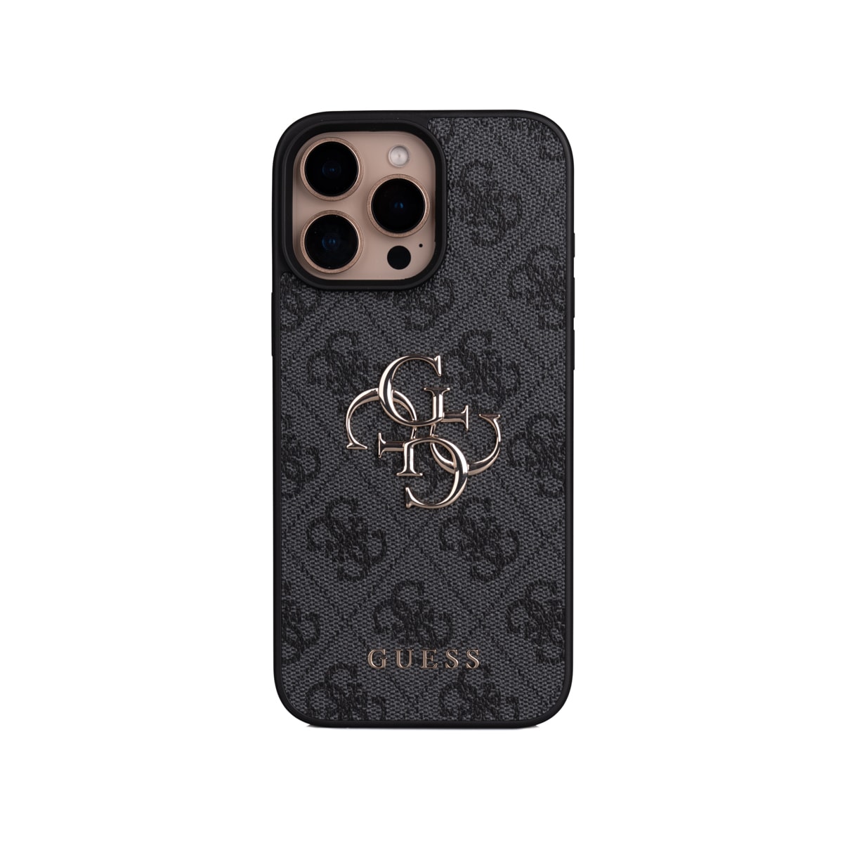 Apple iPhone 16 Pro Max Kılıf Guess Orjinal Lisanslı PU Deri 4G Büyük Metal Logolu Çapraz Vücut Askılı Kapak