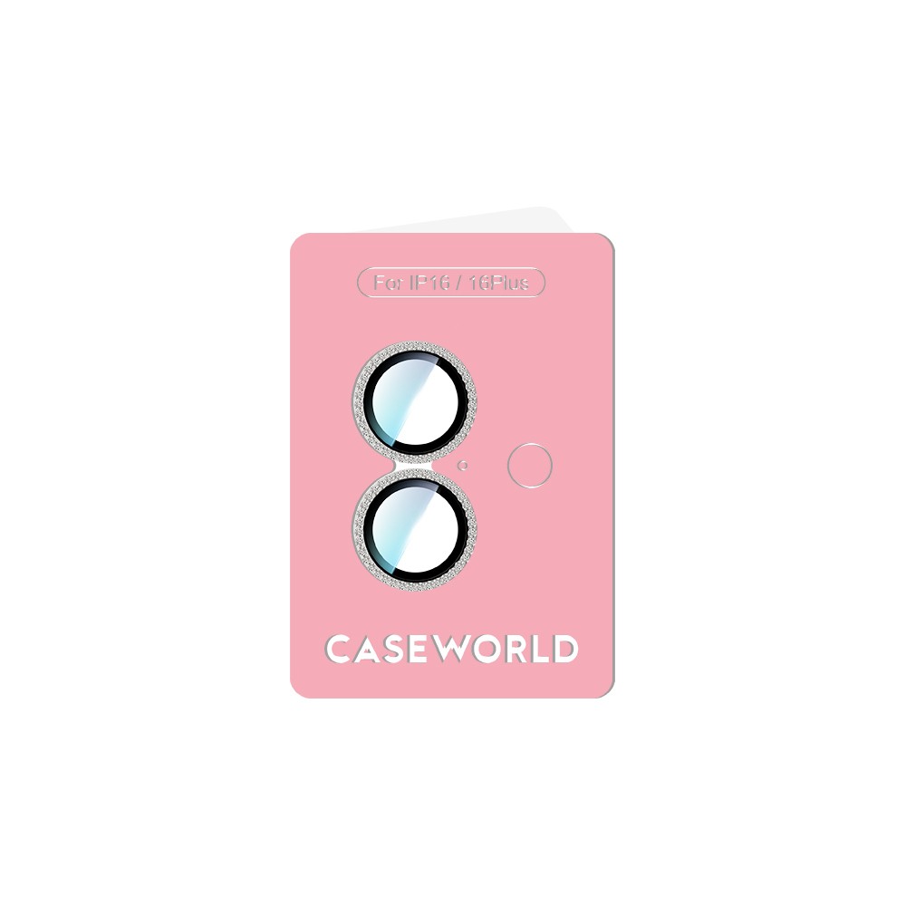Apple iPhone 16 CaseWorld Alloy Sparkling Diamond Serisi Taşlı Lens Koruyucu