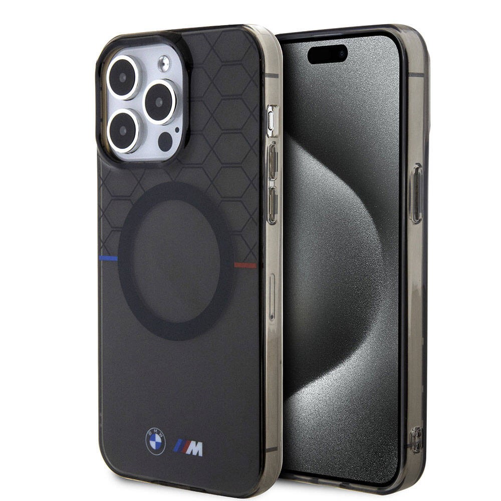 iPhone 15 Pro Max Kılıf BMW Magsafe Şarj Özellikli Transparan M Dizayn Orjinal Lisanslı Kılıf