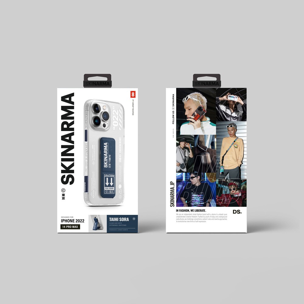 iPhone 14 Pro Kılıf SkinArma Standlı Şeffaf Tasarımlı Taihi Sora Kılıf