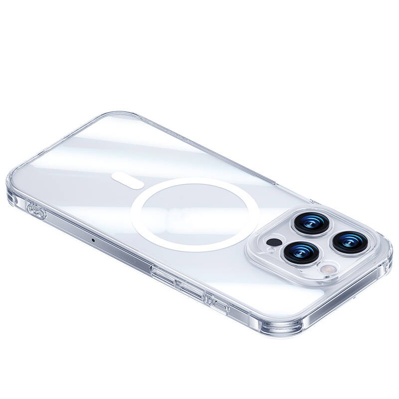iPhone 14 Pro Max Kılıf Magsafe Şarj Özellikli Benks Magnetic Shiny Glass Serisi Kılıf
