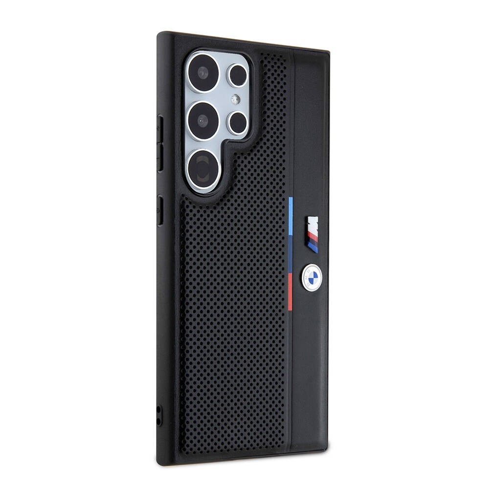 Galaxy S24 Ultra Kılıf BMW Orjinal Lisanslı M Logolu Üç Renk Çizgili Motorsport Circle Kılıf