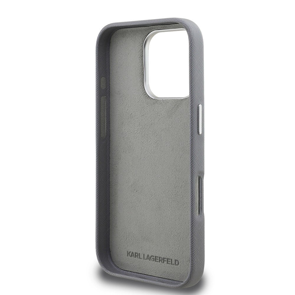 Apple iPhone 16 Pro Max Kılıf Karl Lagerfeld Orjinal Lisanslı K&C Heads Pin Kapak