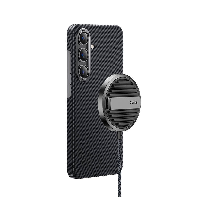 Galaxy S24 Kılıf Magsafe Özellikli Karbon Fiber Benks Essential ArmorAir 600D Kevlar Kılıf