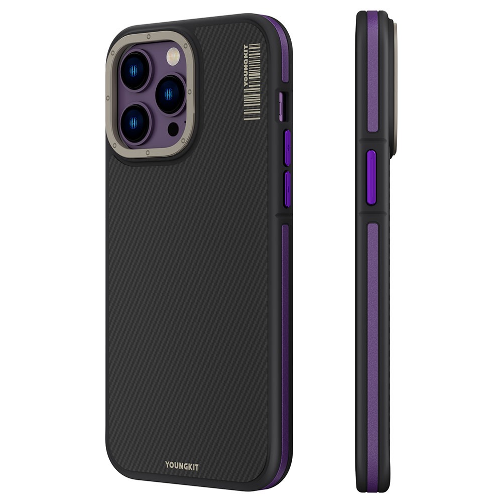 iPhone 14 Pro Kılıf Magsafe Şarj Özellikli YoungKit 600D Kevlar Kılıf