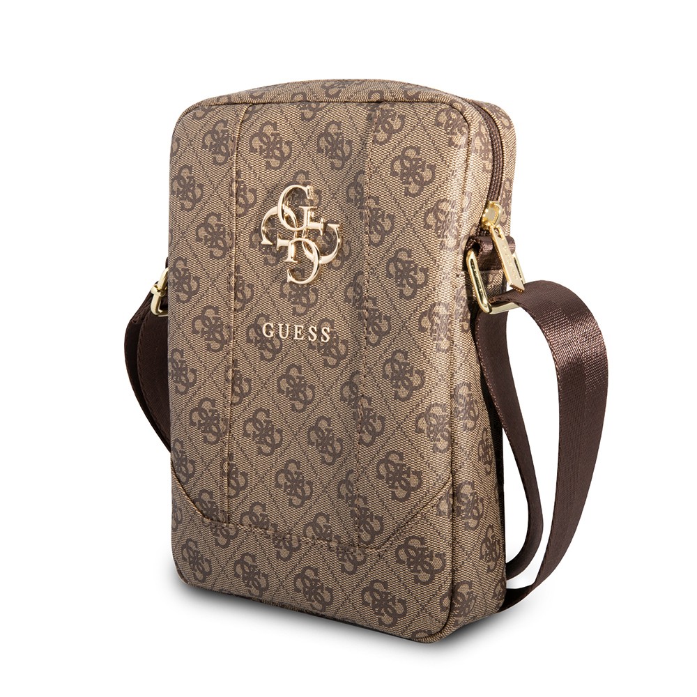 Guess Orjinal Lisanslı Metal Logolu Fermuarlı 8 inç Çapraz Askılı Tablet Çantası