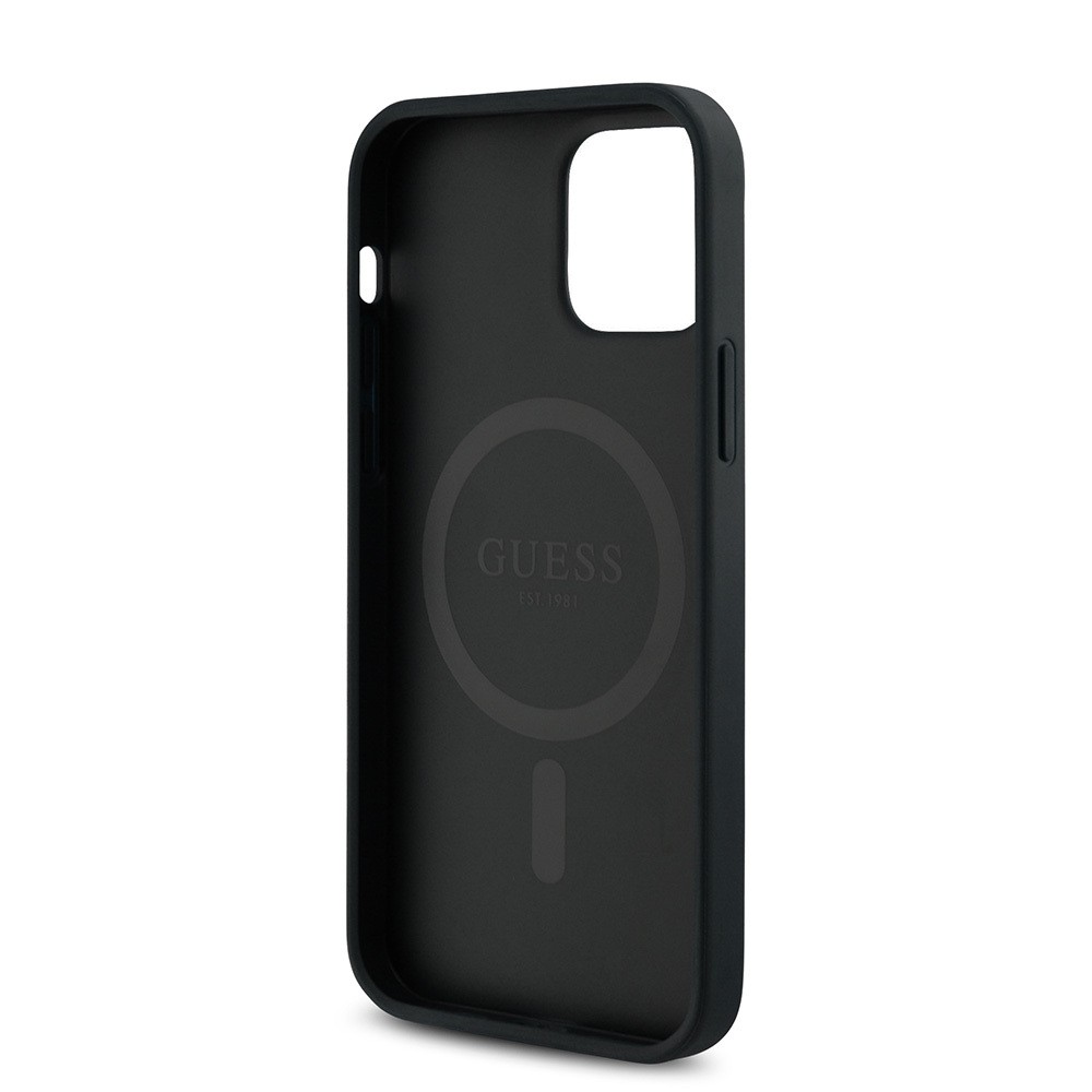 iPhone 12 Pro Kılıf Guess Orjinal Lisanslı Magsafe Şarj Özellikli Small 4G Classic Kılıf