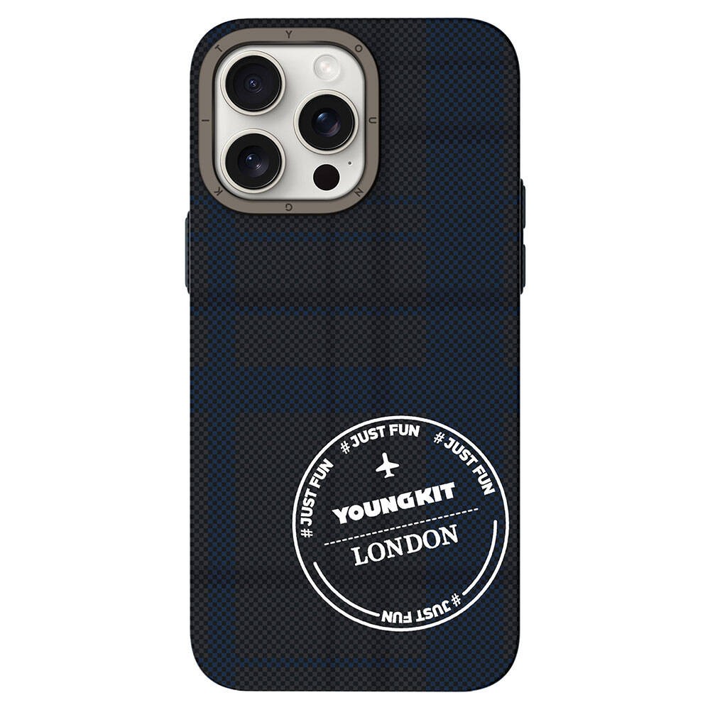 iPhone 14 Pro Max Kılıf Ekose Desenli Youngkit Gezhi Serisi Kılıf