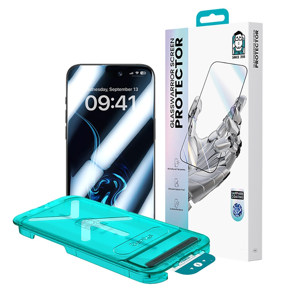 Apple iPhone 16 Pro Max Benks Glass Warrior Safir Coating Ultra İnce Cam Ekran Koruyucu