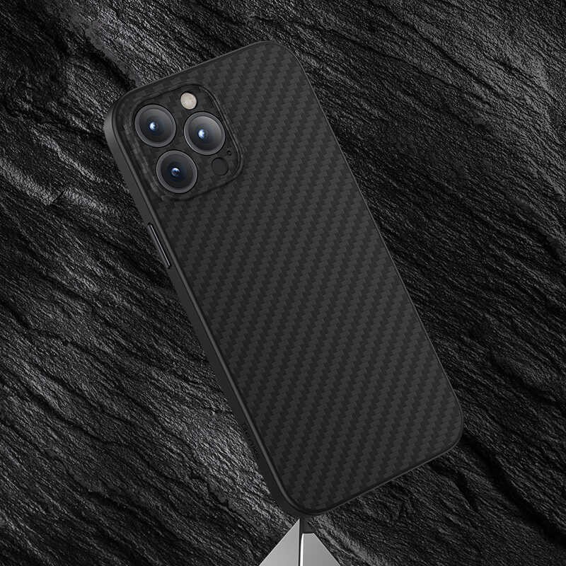 iPhone 13 Pro Max Kılıf Karbon Fiber Benks Hybrid Kevlar Kılıf