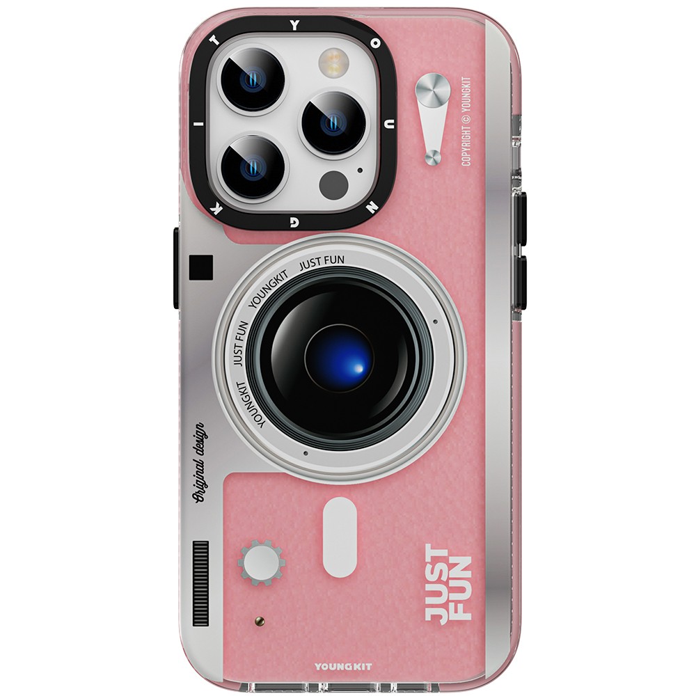 iPhone 14 Pro Max Kılıf Magsafe Şarj Özellikli Lens Figürlü YoungKit Art Film Serisi Kılıf