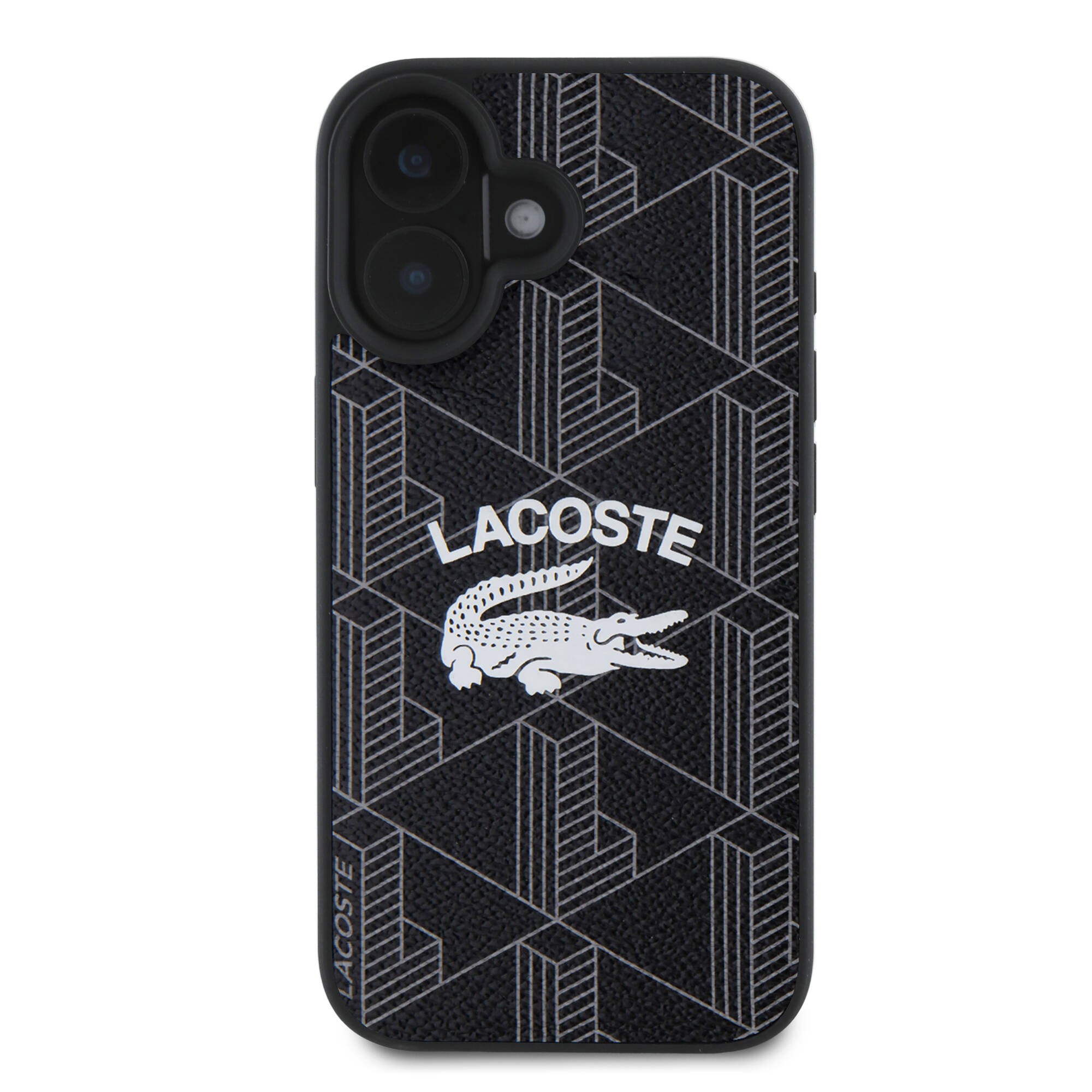 iPhone 16 Kılıf Lacoste Orjinal Lisanslı Magsafe Şarj Özellikli Mono Vintage Logo Kılıf