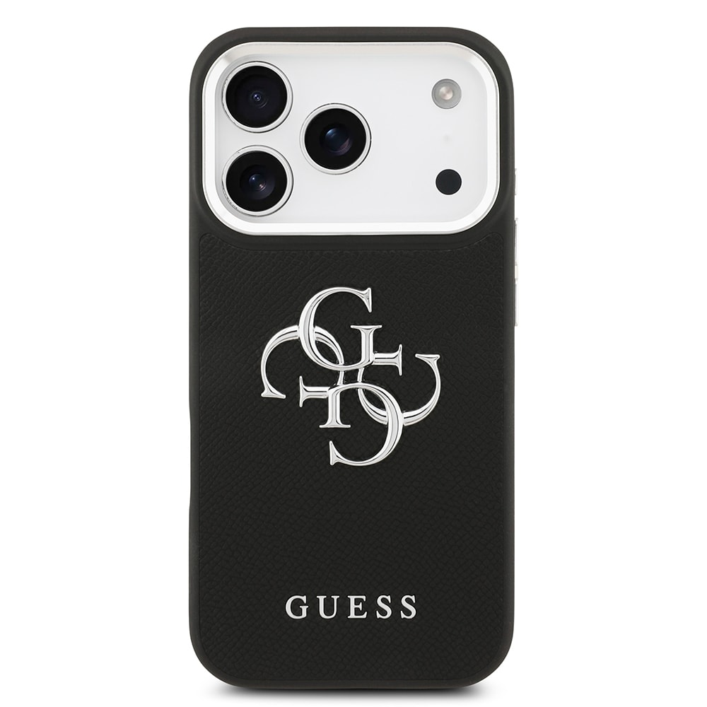 Apple iPhone 17 Pro Kılıf Guess Orjinal Lisanslı PU Deri 4G Büyük Metal Logo Dizaynlı Kapak