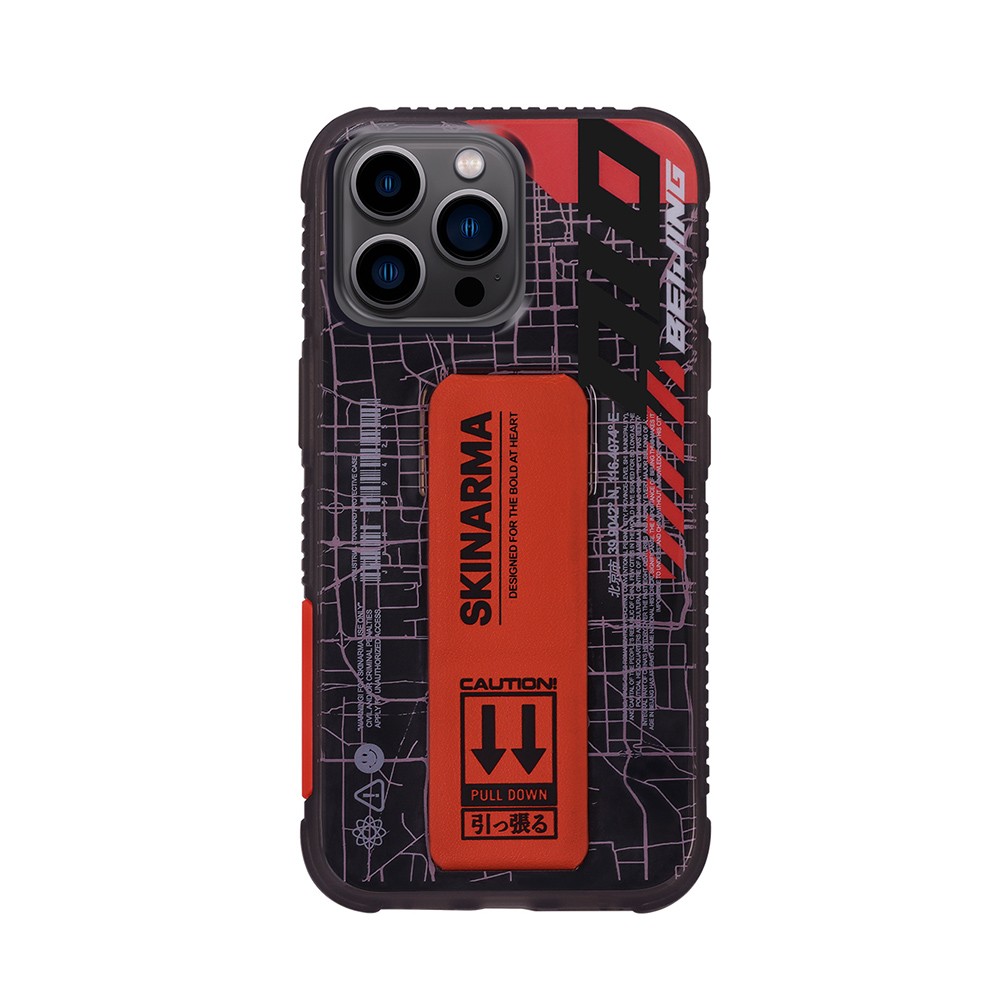 iPhone 14 Pro Max Kılıf SkinArma Şeffaf Desenli Standlı Ryoiki Kılıf
