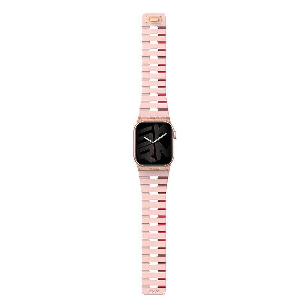 Apple Watch 10 42mm Skinarma Gemini Serisi TPU Magnetik Silikon Kordon