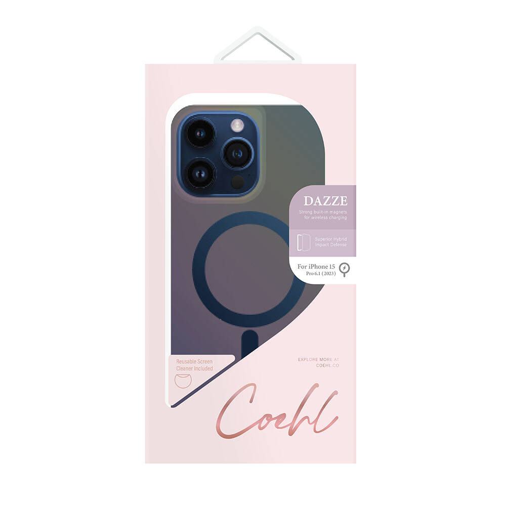 iPhone 15 Pro Kılıf Magsafe Şarj Özellikli Mistik Mor Renkli Coehl Dazze Kılıf