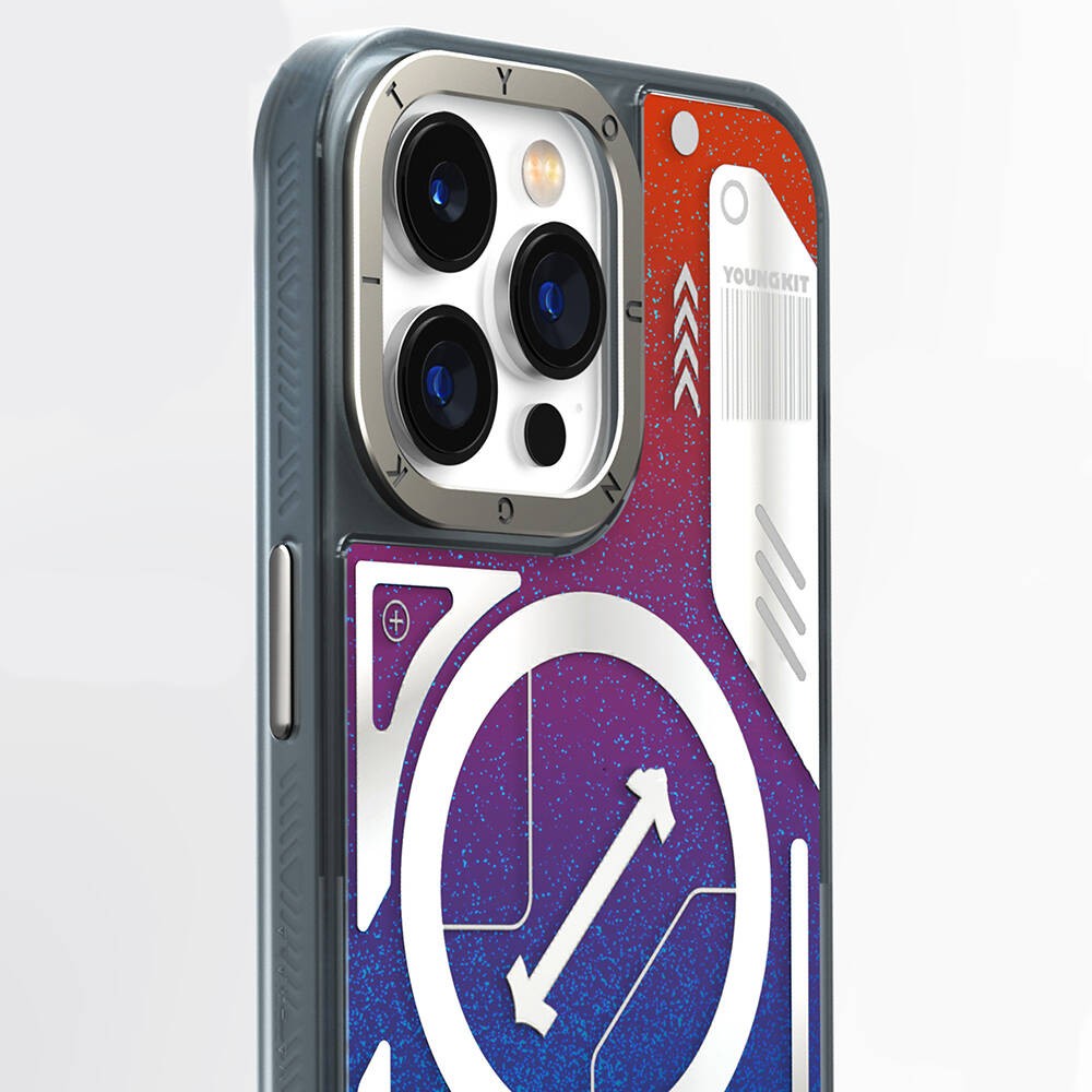 iPhone 15 Pro Max Kılıf Magsafe Şarj Özellikli YoungKit Galaxy Serisi Kılıf