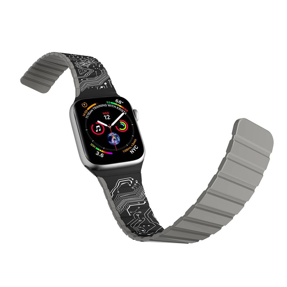 Watch 44mm Kordon Youngkit Technological Magnetik Tak Çıkar Silikon Strap Kayış