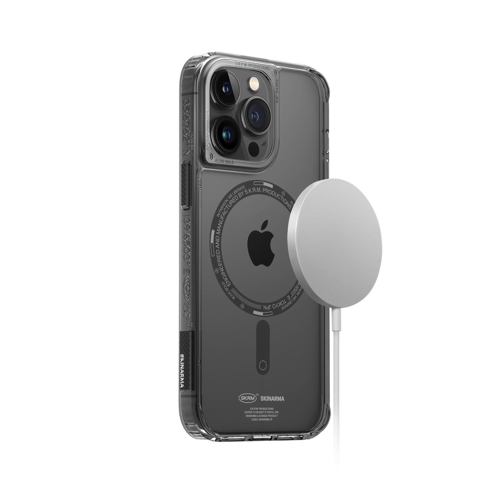 iPhone 14 Pro Kılıf SkinArma Şeffaf Airbag Tasarımlı Magsafe Şarj Özellikli Saido Kılıf