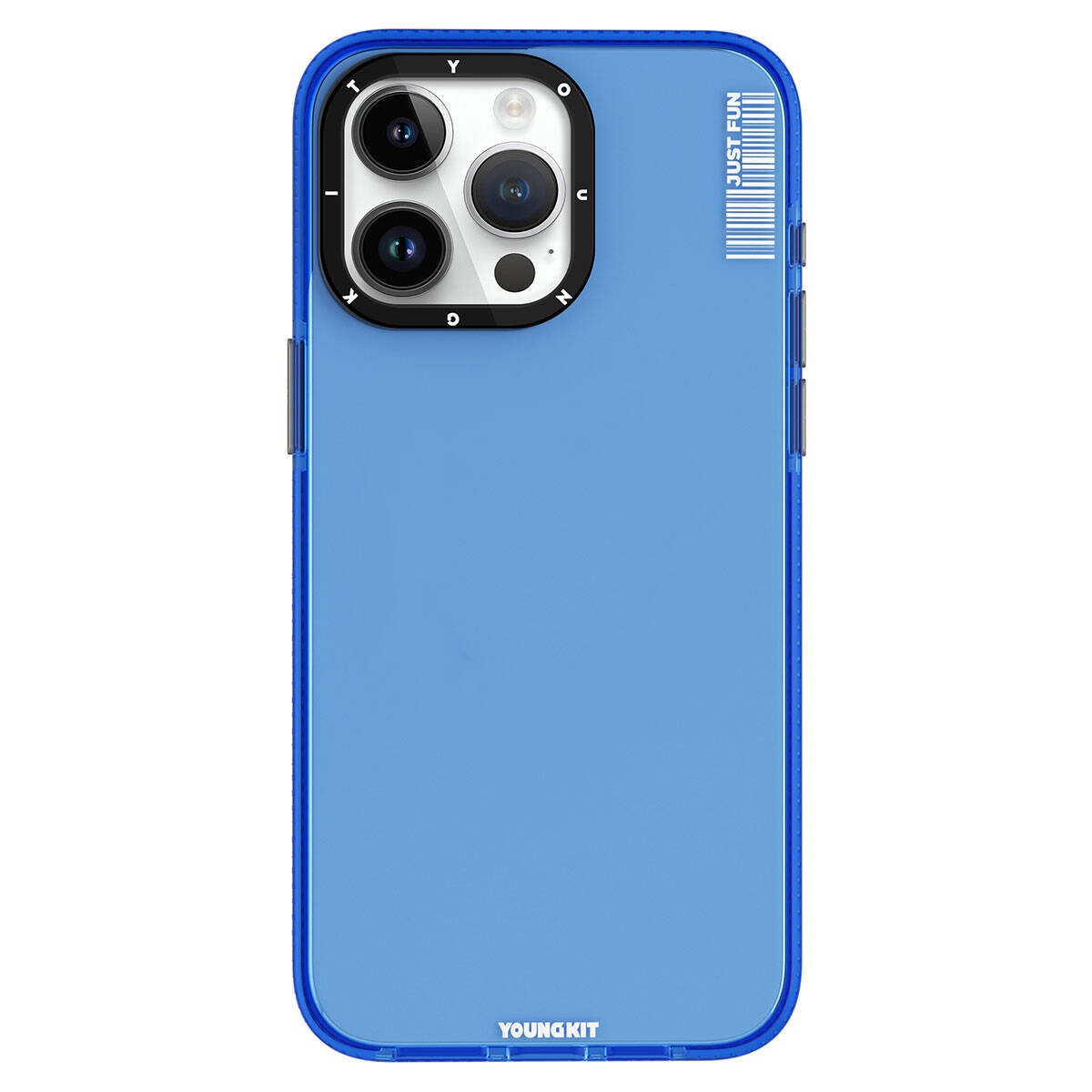 iPhone 15 Pro Max Kılıf Pürüzsüz Düz Arka Yüzey YoungKit Crystal Color Serisi Kılıf