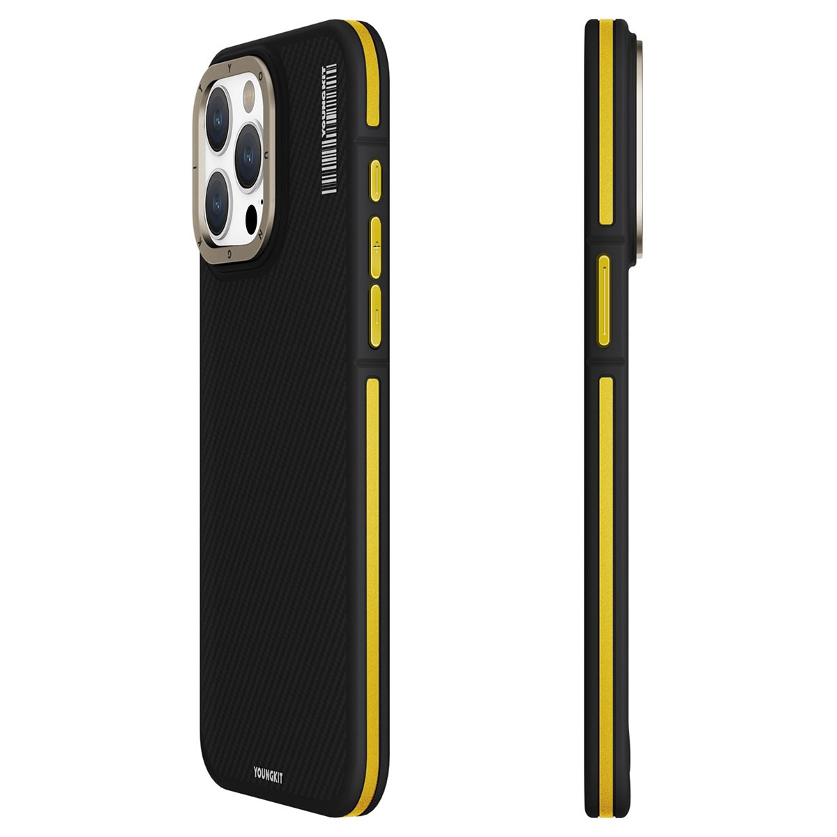 iPhone 15 Pro Max Kılıf Magsafe Şarj Özellikli YoungKit 600D Kevlar Kılıf