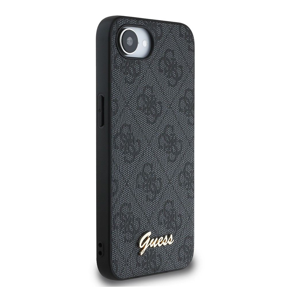 Apple iPhone 16E Kılıf Guess Orjinal Lisanslı 4G Desenli Script Metal Logolu Kapak