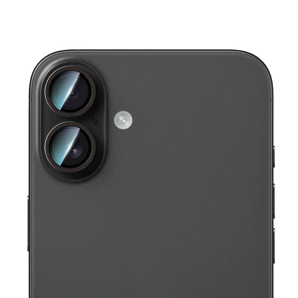 Apple iPhone 16 CaseWorld Karbon Fiber Serisi Anti Reflective Ultra Clear Full Kamera Lens Koruyucu