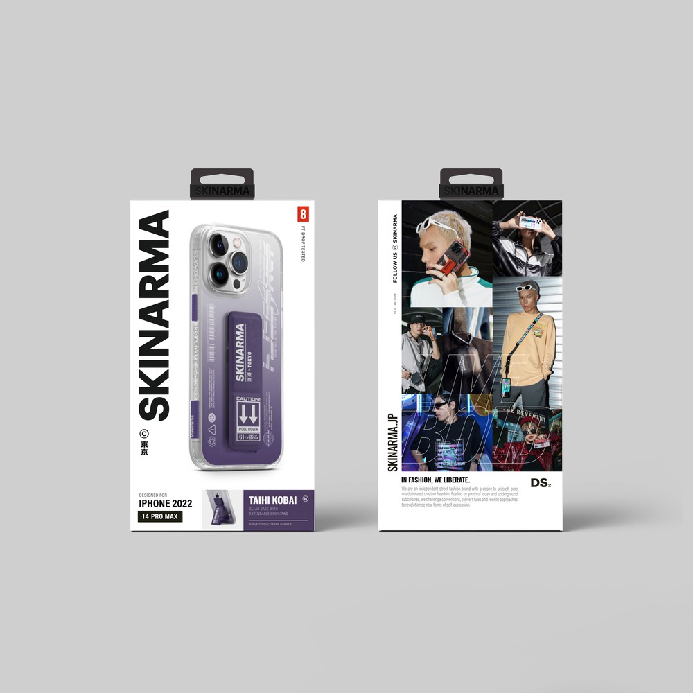 iPhone 14 Pro Kılıf SkinArma Standlı Şeffaf Tasarımlı Taihi Kobai Kılıf