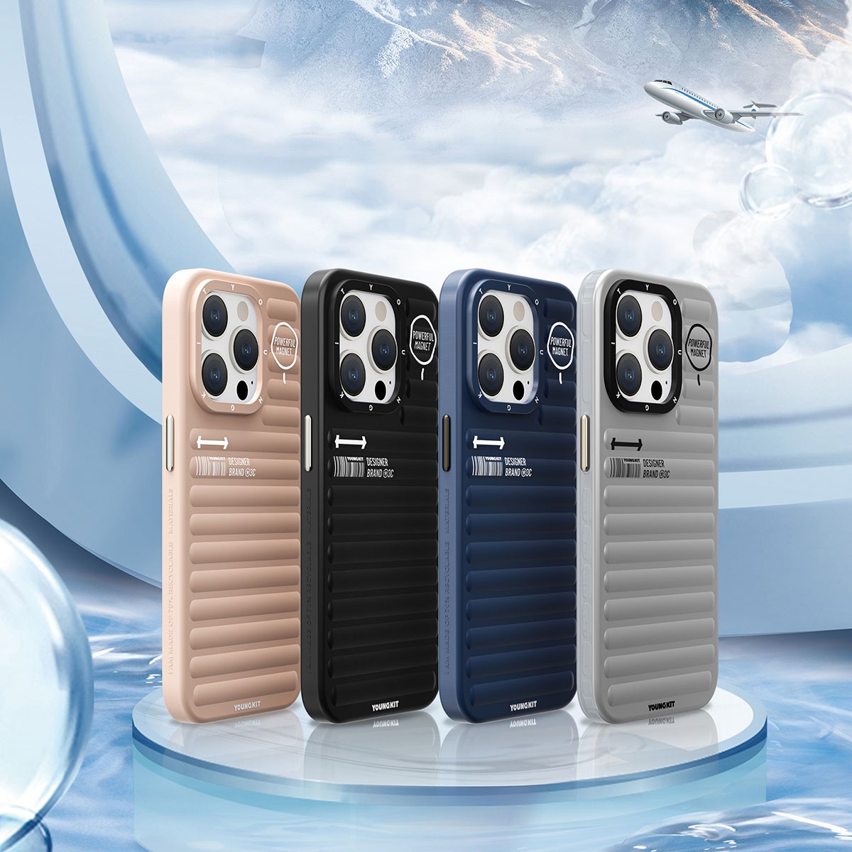 iPhone 15 Pro Max Kılıf Mat Renkli Tasarım YoungKit Original Serisi Kılıf